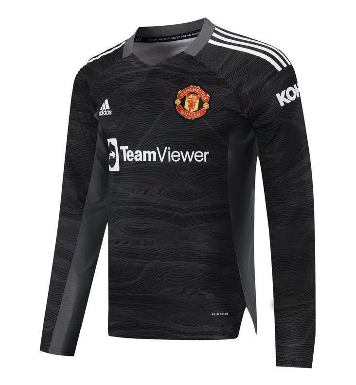 2021/22 Manchester United Long Sleeve Black Goalkeeper Soccer Jersey Shirt